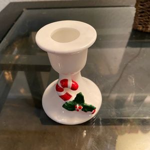Ceramic Candy Cane Candle Holder